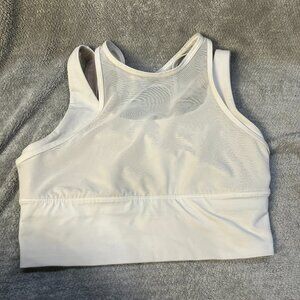 Lululemon Double Tap Sport Bra Mesh Detail White Size 6